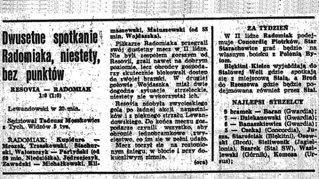 45 lat od meczu nr 200 na zapleczu ekstraklasy