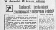 Radomiak vs Mistrz Polski