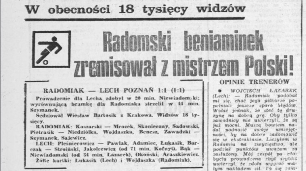 Radomiak vs Mistrz Polski