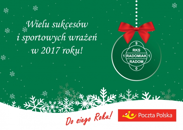Noworoczne życzenia od Radomiaka i Poczty Polskiej