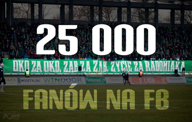 25 000 fanów Radomiaka na facebooku!