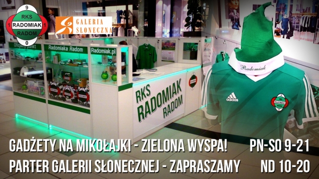 Gadżety Radomiaka na Mikołajki! Zielona Wyspa zaprasza!