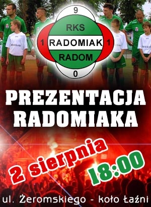 Prezentacja Radomiaka w czwartek o 18:00